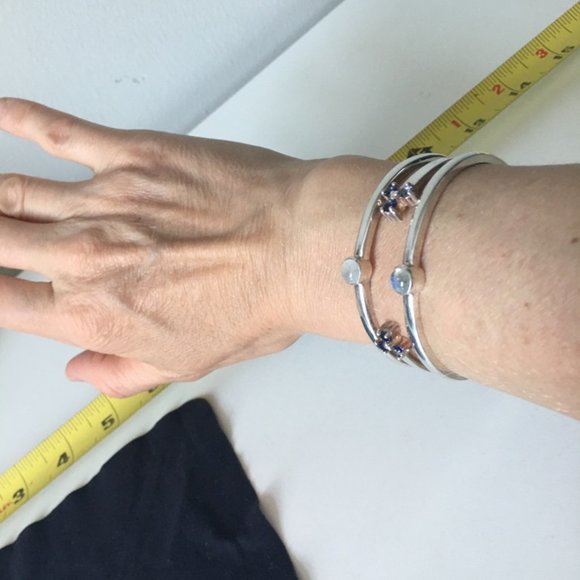 Pamela Love "kinetic cuff"  with iolite and moon stone - Picture 3 of 9